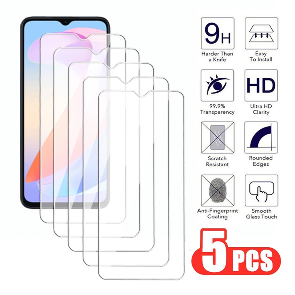 Sklo 5ks pre česť 50 70 90 LITE x6 x7 x8 x9 4G 5G Temperated Screen Protector pre česť 50 SE 80 GT x6A x7A x8A X8B Glass Film