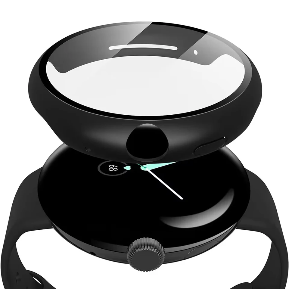 Sklo+puzdro pre Google Pixel Watch 2/Pixel Watch, Chránič obrazovky High Citlivosť ľahký obal proti pádu pre Pixel Watch