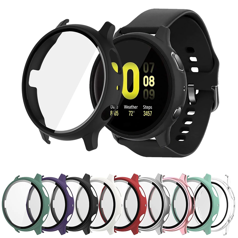 Sklo+puzdro pre Samsung Galaxy Watch Active 2 44 mm 40 mm všestranný krycí nárazník+chránič obrazovky Correa Active2 44 mm 40 mm
