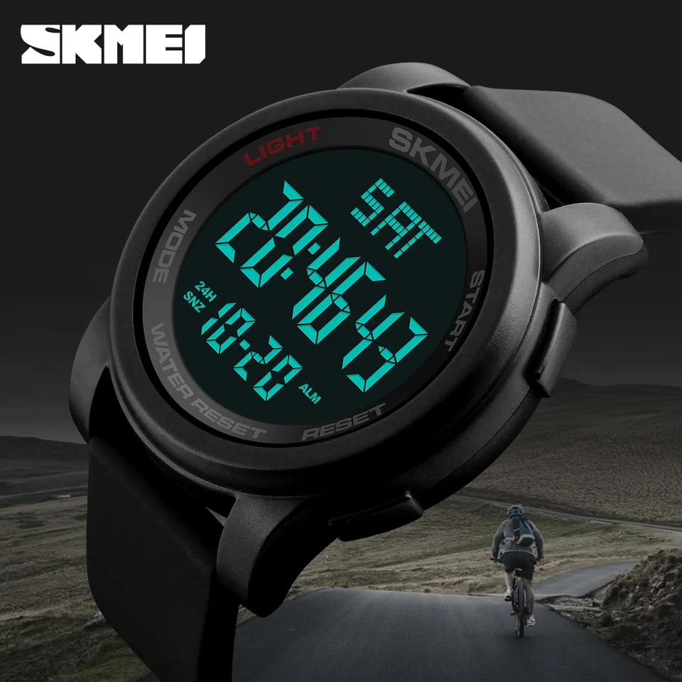 Skmei 1257 Reloj Hombre Sport Watch Men Alarm Glock 5Bar Witerproof Watches Multifunkčné digitálne hodinky