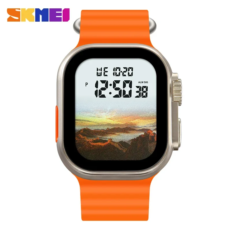 Skmei 2249 Luxus vedený digitálnymi športovými hodinkami pre mužov Ženy Študent chlapče Dievča vodotesné náramkové hodinky Alarm Glock Montre Homme