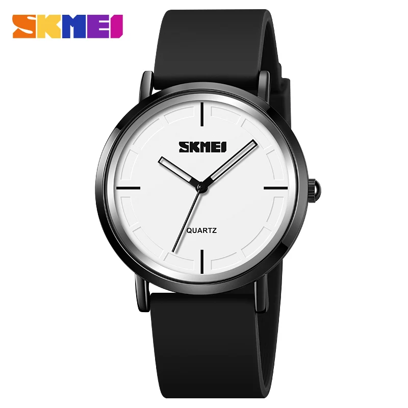 Skmei Brand Fashion Casual Quartz Watches Muž žena jednoduchý číselník dizajn vonkajšie vodotesné športové náramkové hodinky reloj hombre