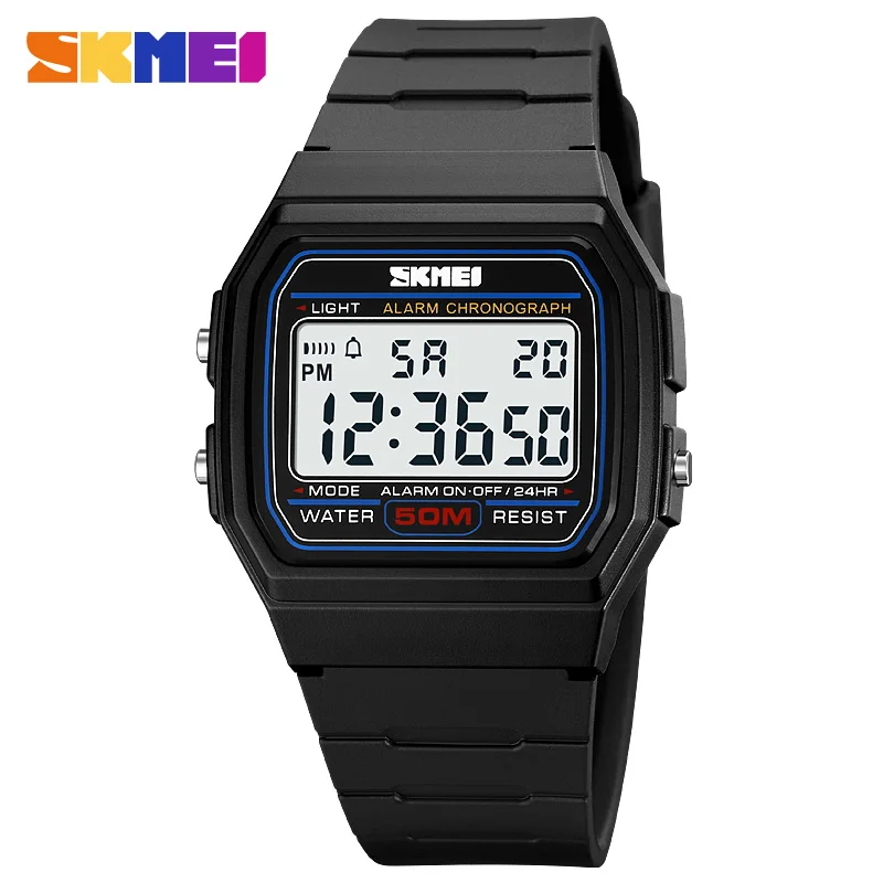 Skmei Digital Sports Watch for Men nepremokavý chrono LED DÁTUM DÁTUM TÝŽDEŇ Pánske náramkové hodinky Vojenské hodiny reloj hombre 2042