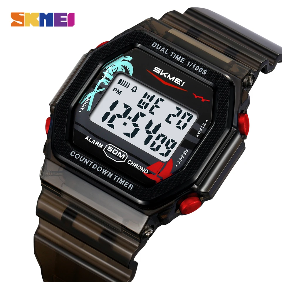 Skmei nepremokavé hodiny elektroniky hodinky športové digitálne náramkové hodinky pre mužov Študenti chrono vojenské hodinky reloj hombre