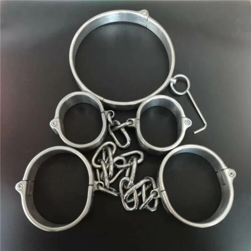 Skrutka zámok z nehrdzavejúcej ocele Púty členky členky Cuffs Crck OBLASTICKÝ SHACKLE SHACKLE MANACLE BONDAGE Dospelí SM Sexy Game pre páry