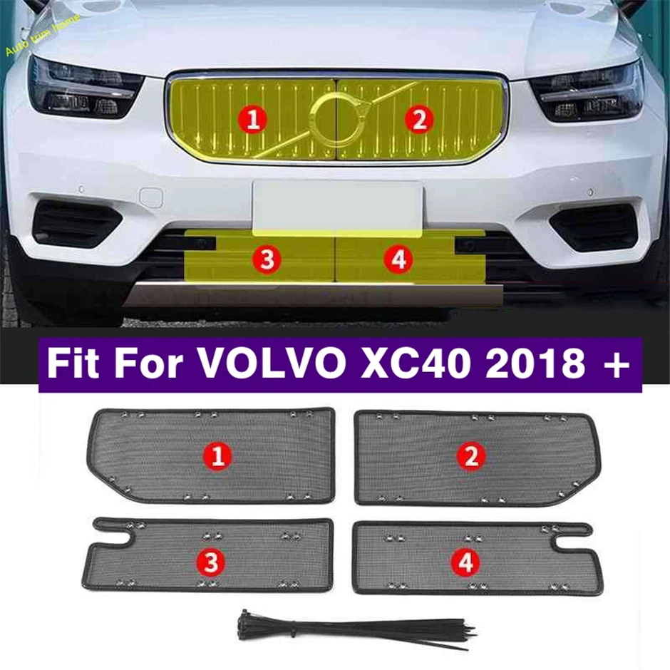 Skríning kovového sieťového hmyzu predná mriežka čistého chrániča prachového krytu obloženie pre Volvo XC40 2018 - 2024