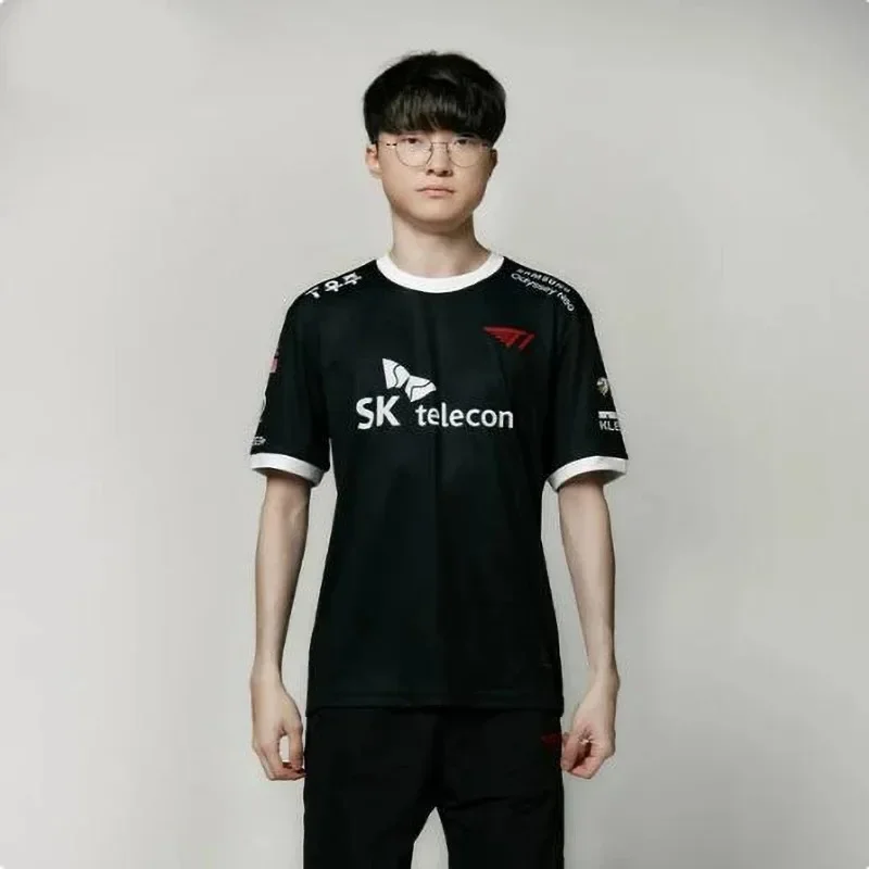 SKT T1 2023 DRESE JERSEY LOL LEGY FAKER T1 THIRNE, LCK Vlastné tričko Keria Zeus Gumayusi Electronic Sportswear Polyester Materi Materi