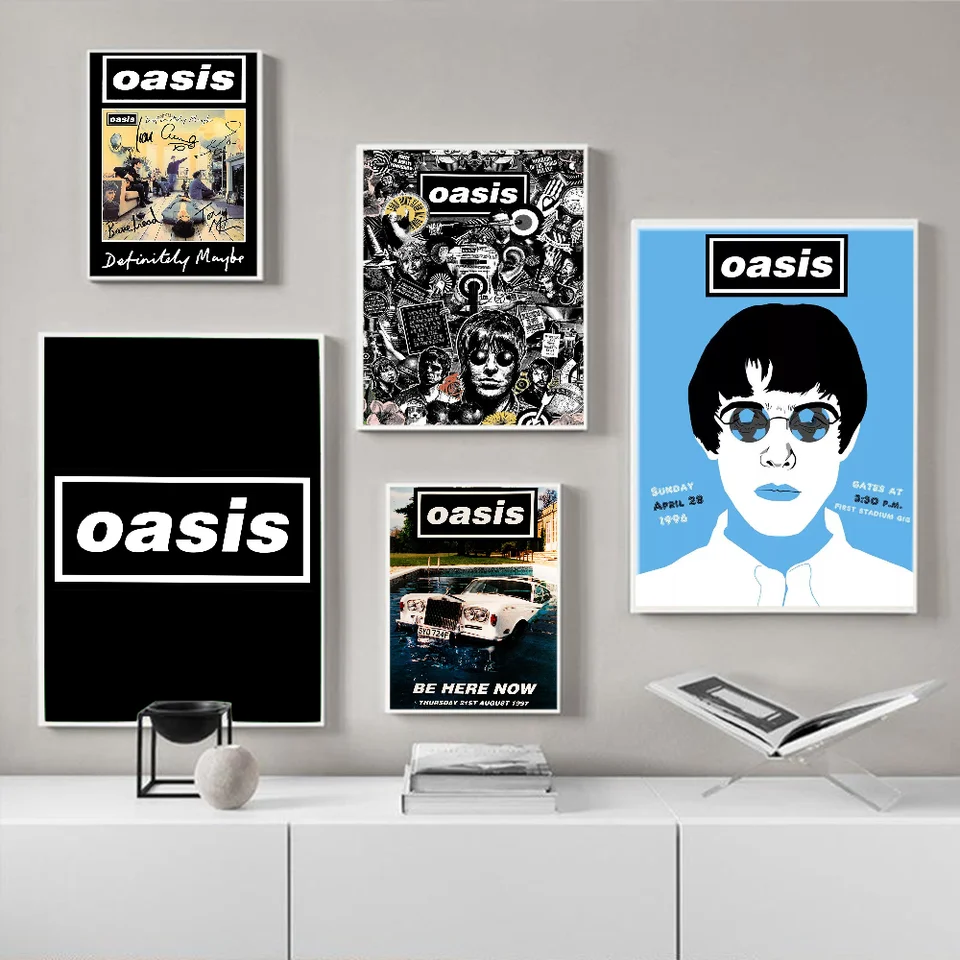 Skupina T-Rain cool o-oasis klasické vintage plagáty vintage izba domovská kaviareň kaviareň dekora