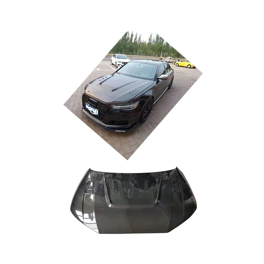 Skutočná kapucňa motorov s uhlíkovými vláknami za roky 2012-2015 Audi A6 S6 C7 Upgrade Ly Style Style Audi A6 S6 kapota kapoty