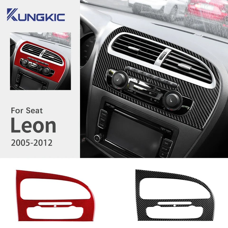 Skutočná nálepka s mäkkými uhlíkovými vláknami pre sedadlo Leon 2005 2006 2007 2008 2009 2010 2011 2012 2012