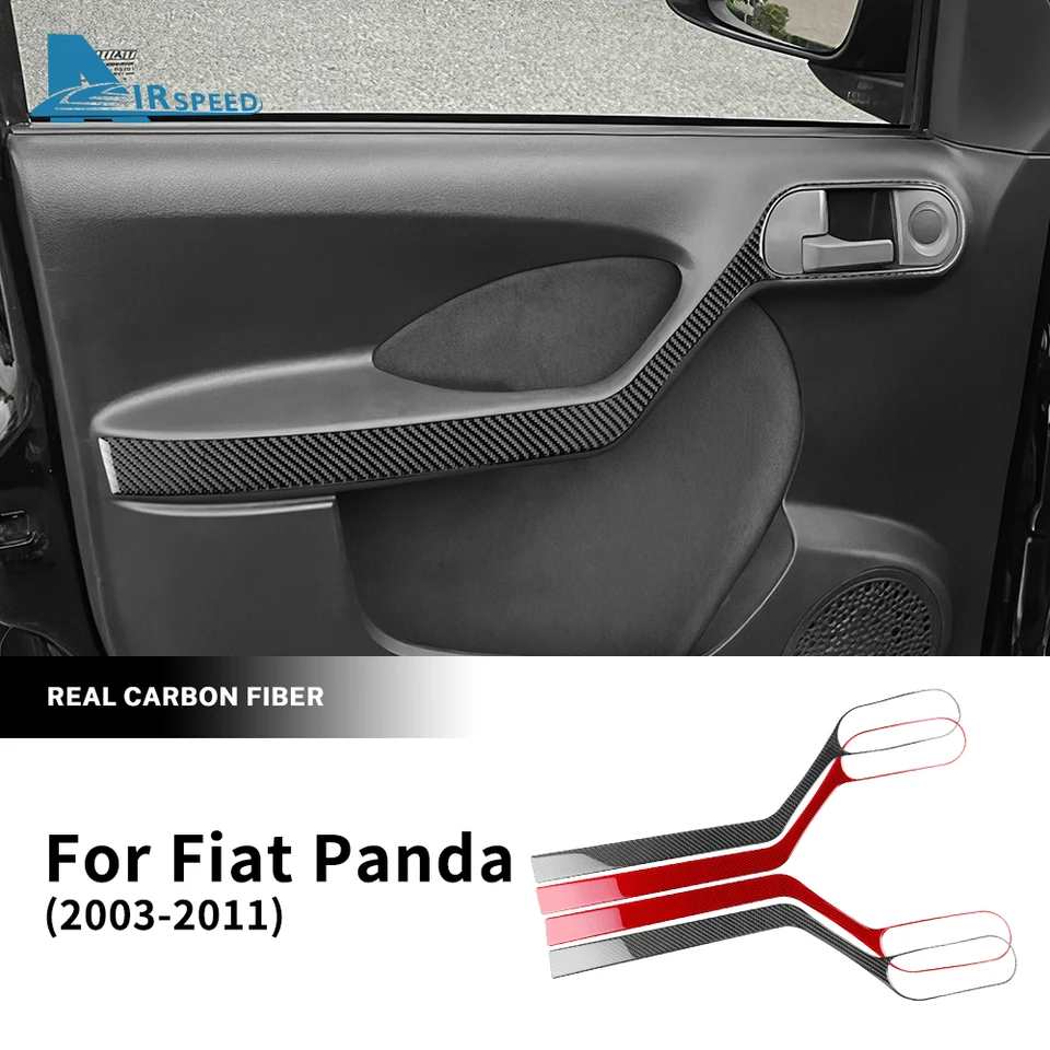 Skutočná nálepka s mäkkými uhlíkovými vláknami pre Fiat Panda 2003 2004 2006 2007 2008 2008 2009 2010 2011