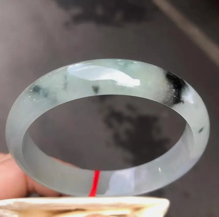 Skutočná príroda stupeň AA Emerald Ice Green Barmese Jadeit Jadeite náramok 60 mm