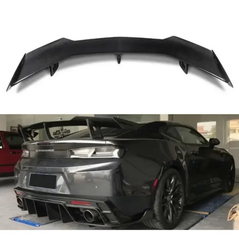 Skutočné uhlíkové vlákno / FRP Car Charie Wing Trunk Spoiler pre chevy Chevrolet Camaro 1LE 2016 2017 2018 2019 2020 2021 2022