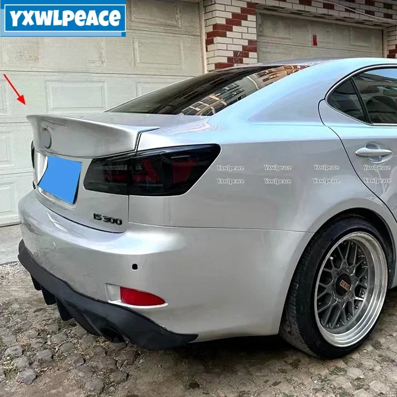 Skutočné uhlíkové vlákno/FRP Čierny zadný kufrový kufrový spojler Kit Kit Kit Accessories for Lexus IS Series IS250 IS300 IS350 2006-2011