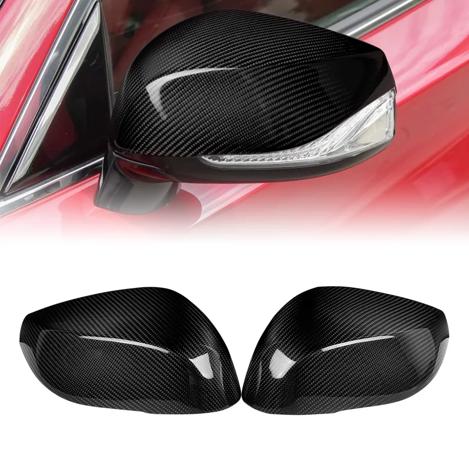 Skutočné uhlíkové vlákno na bočné zrkadlá Caps Nahradenie Caps za Infiniti Q50 Q60 Q70 2014-2021 pre Q70 2014-2019 pre QX30 2017-19