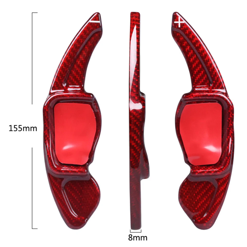 Skutočné uhlíkové vlákno na volant volantu s pádlom na predĺženie smeny pre posun pre Volkswagen VW Golf MK5 MK6 GTI R20 R32 R36 CC Scirocco