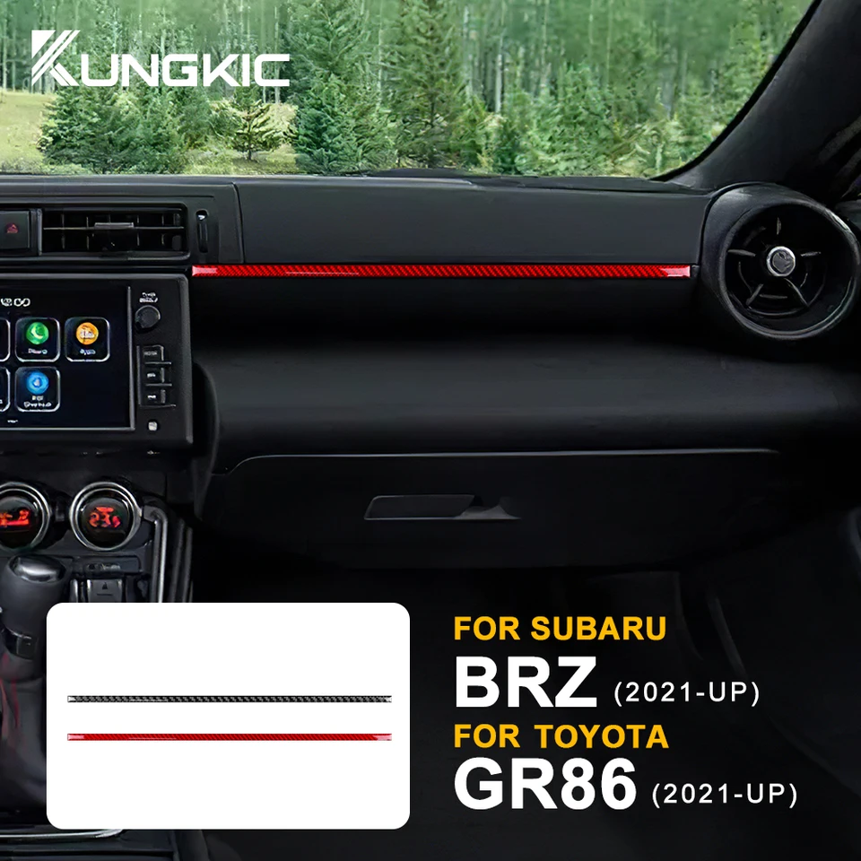 Skutočné čalúnenie mäkkých uhlíkových vlákien pre Subaru BRZ Toyota GR86 2021 2022 2023 2024