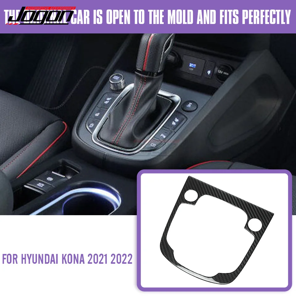 Skutočné črevné skrinky na prevodovú schránku pre konzolu Skutočné uhlíkové vlákno pre Hyundai n Kona n Elantra n n line i30n Veloster n 21-22 interiér