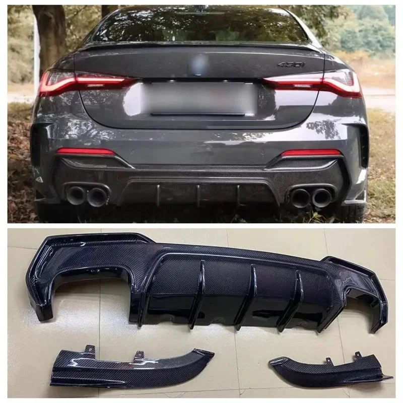 Skutočný materiál z uhlíkových vlákien Far Difufuser Bumper Fuw Spoiler Body Kit pre BMW 4 Series G22 G23 MT Tuning auta 2020 UP