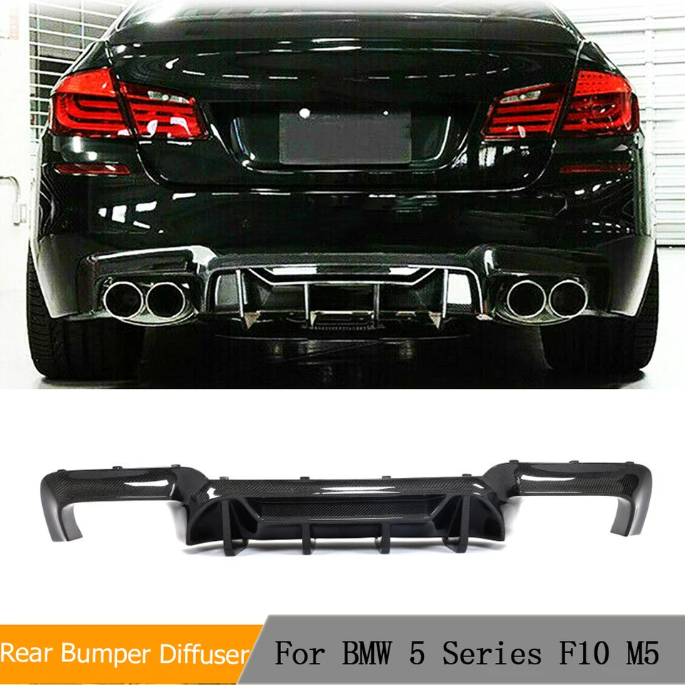 Skutočný strážca spojlera zadného difúzora uhlíkových vlákien pre BMW 5 Series F10 M5 sedan 2012 - 2017