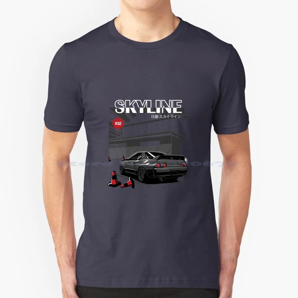 Skyline R32 T tričko 100% bavlnené tričko R34 R32 RB26 Slyline R34 Nismo JDM Skyline R32 BNR34 BNR32