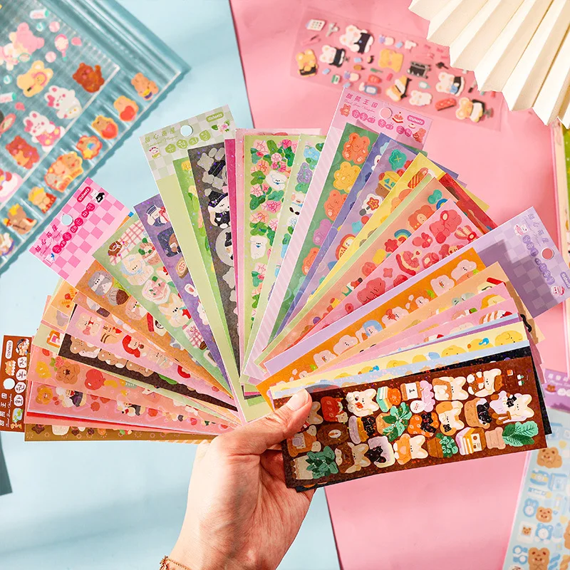 Skysonic Bobo 10 listov Flora Junk Journal Stickers Decor Scrapbooking Materials Kórejské KPOP Stationaly Pohľadnice Nálepky