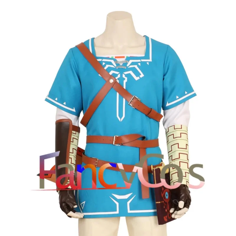 Skyward Sword HD Link Botw Link TUNICKÝ BUDE OF divoký odkaz Blue Top kostýmy COSPLAY Blue Coat modrá košeľa hra Anime D3641