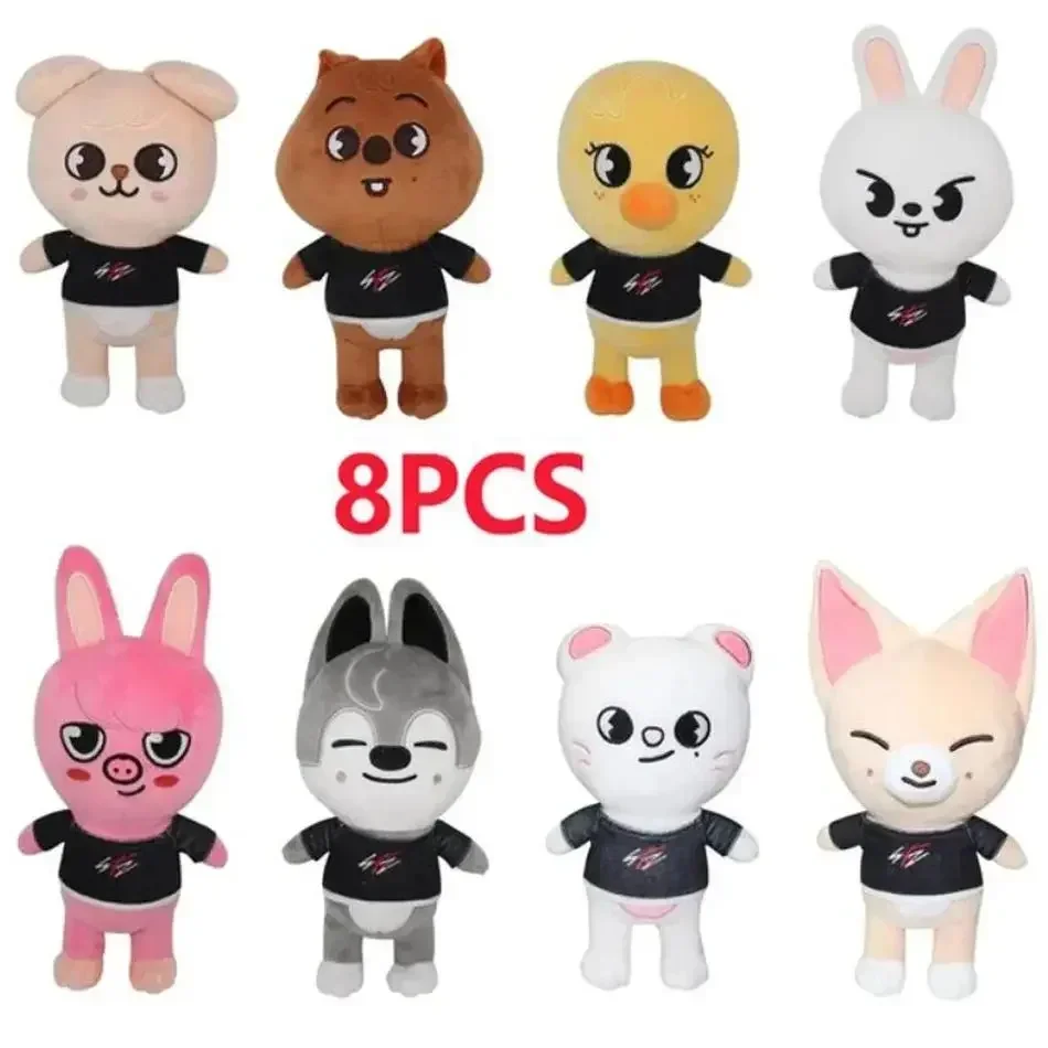 Skzoo 25 cm kpop karikatúra plnené zvieracie plyšy zostať plyšové hračky pre bábiky Kawaii JYP Dospelí Kz fanúšikovia Keychain Prívesok