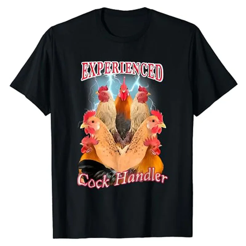 Skúsený kohútik tričko Tričko Funer Chick Lover Grafické tričko Tops tops kuracie kohúty