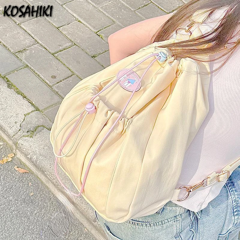 Sladké y2k estetické kawaii roztomilé batohy módy sťahovanie dámske dám