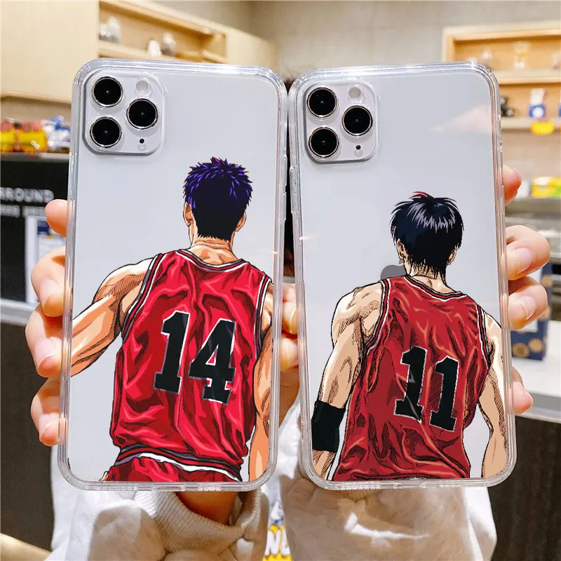 Slam Dunk roztomilý pre iPhone 15 14 13 12 11 Pro Max xs Max x xr 7 8 plus 6s 5s Shockproof Transparent Puzdro