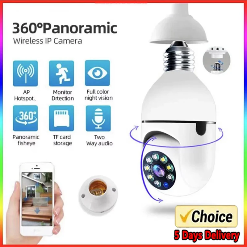 Sledovanie žiaroviek Nočné videnie Nočné videnie Wireless 360 ° WiFi IP PTZ Outdoor Camera Camera Indoor Security Monitor WiFi Camera Smart Securit