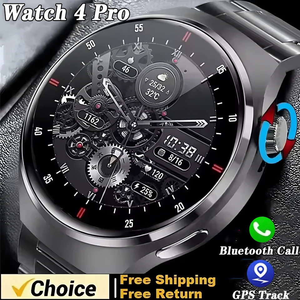 Sledujte 4 Pro Smart Watch for Huawei GT 4 Pro SmartWatch Gift Sport Watches Men Dámske telefonáty Bluetooth Call Wristwatch GPS Band New