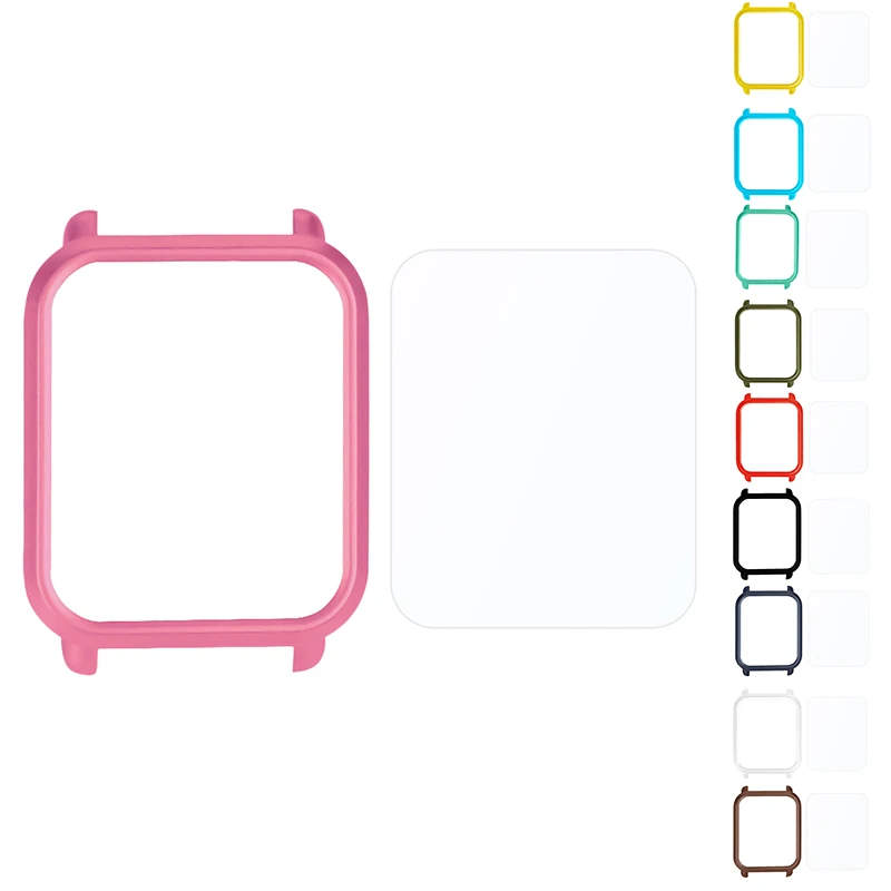 Sledujte ochranné puzdro kompatibilné pre Xiaomi Huami Amazfit BIP Youth, PC Material Case+Screen Protector-A22K