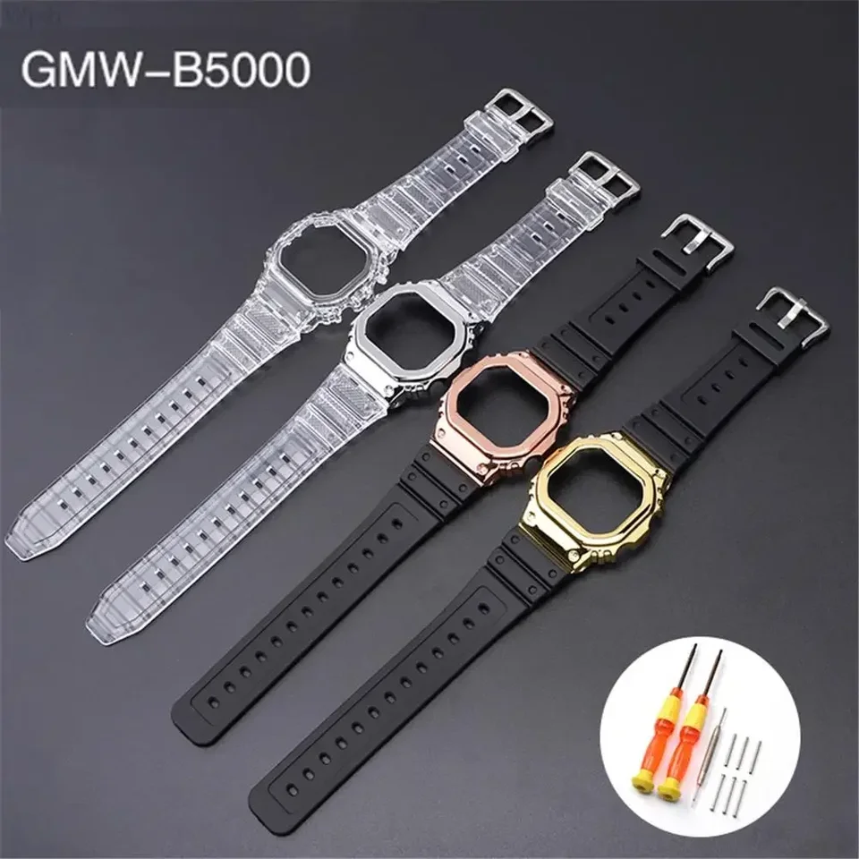 Sledujte puzdro pre remienok pre Casio G-Shock GMW-B5000 Men Sport Repit Nahradenie z nehrdzavejúcej ocele Buckle Watch Band Brakov príslušenstvo