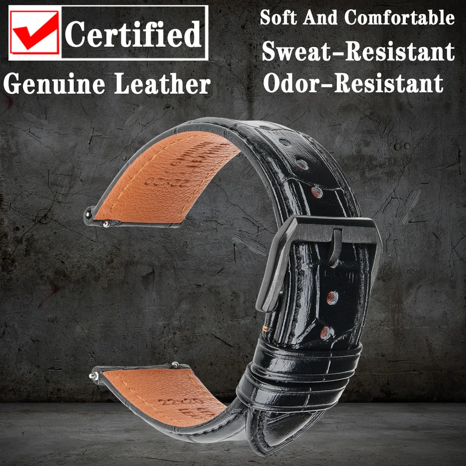 Sledujte rýchle vydanie pre inteligentné hodinky Huawei GT 2 Pro AmazFit GTR Samsung Galaxy Watch Active 2 Original Leather Watch Band