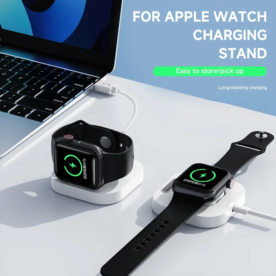 Sledujte stojan na bezdrôtovú nabíjačku pre Apple Watch Ultra Series 9 8 7 6 SE Rýchle nabíjanie Dock Station Magnetic Wireless nabíjačka