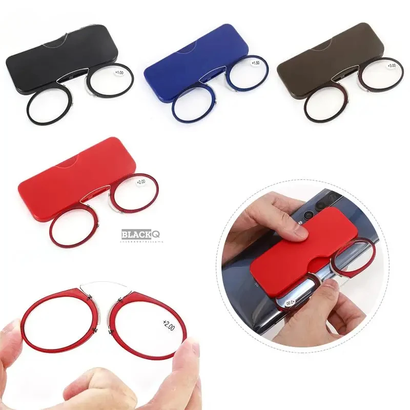 Slepenie na telefón Mini Clip Nose Bridge Bridge Okuliare 1,0 až 2,5 prenosné presbyopické okulia