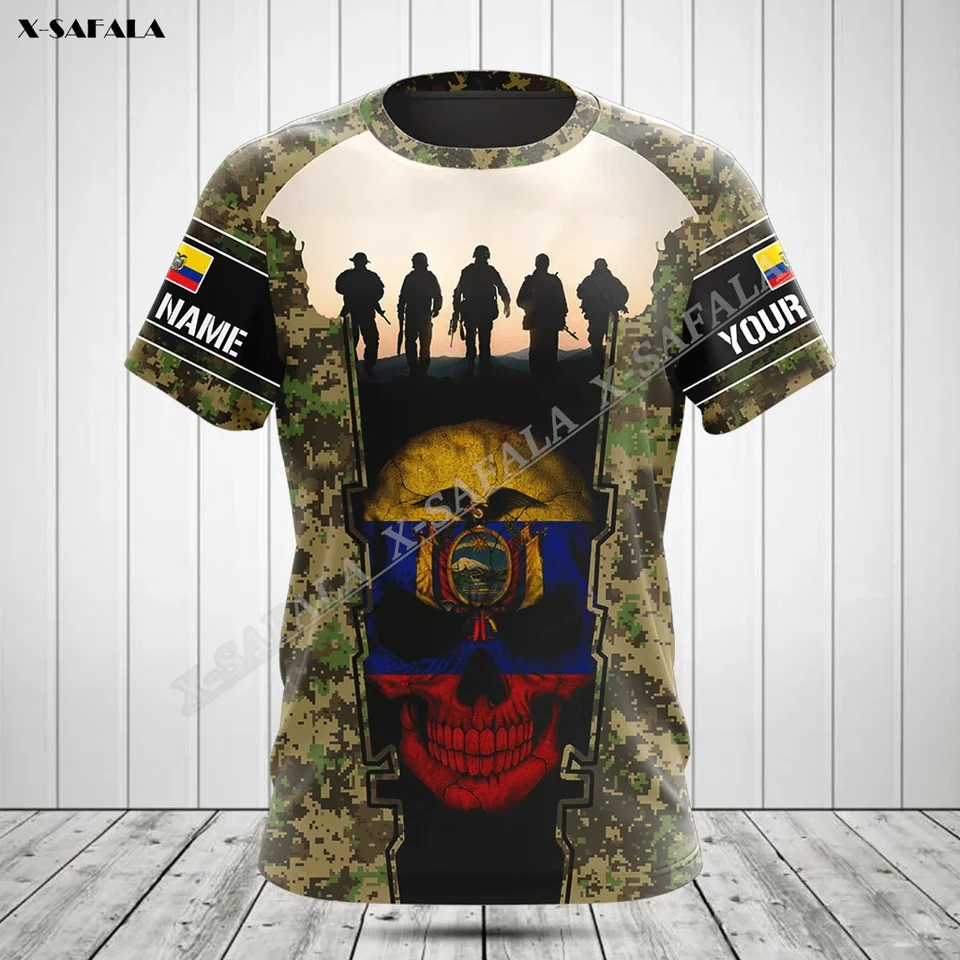 SLESDADOR GUATEMALA HONDURAS ECADOR BROTH BOD 3D TLAČ THIRNE Summer o krk Men Top camo armáda veterána Vlajka pôdy