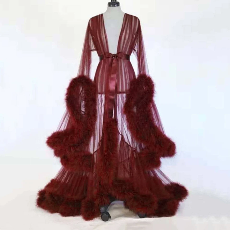 Sleta Elegantná šnurovacia sieťová nočná nočná nočná žhavka s nadýchanými rukávmi luk na svadobnú noc alebo svadobné večierky Slid Color