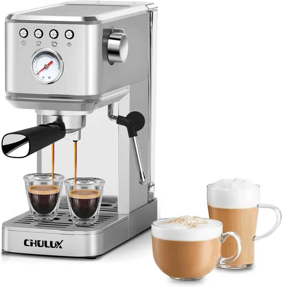 Slim Espresso Stroj s mliečnou farbou parou, 20 barov profesionálne čerpadlo Semi Automatické kávovar Espresso pre h