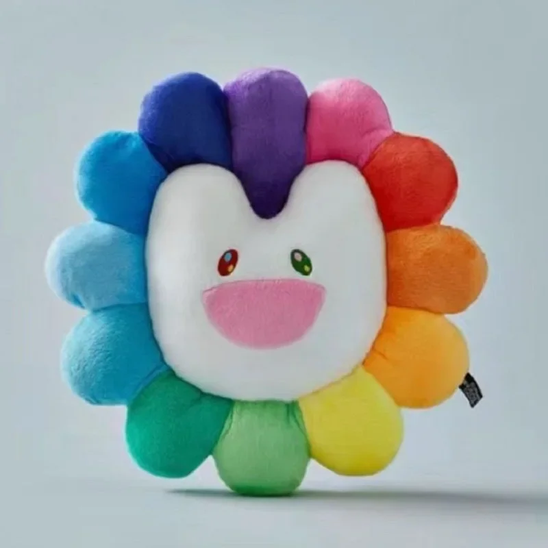 Slnečnica Newje vankúš Japonsko Rainbow Daisy Flower 30 cm plyšová hračka detská podlaha podlaha rohož sedadlo vankúš na pohovku