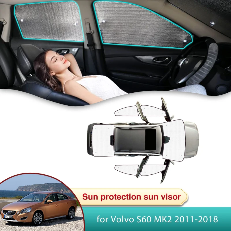 Slnečné odtieň slnečného automobilu pre Volvo S60 MK2 2011 2012 2013 2014 2015 2016 2017 2017 2018 Príslušenstvo Sunshade bočné okno bočné okno anti-UV