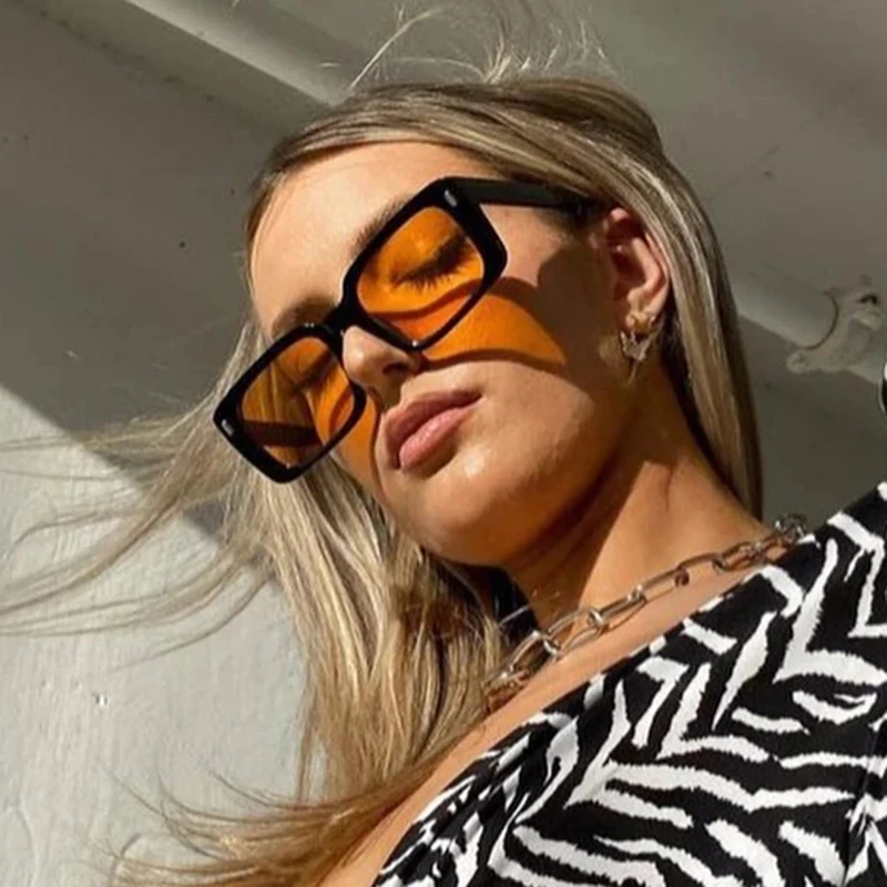 Slnečné okuliare DytymJ Square Ženy 2022 Odtiene luxusnej značky pre ženy vintage oranžový punk gafas de sol hombre Lentes de sol Mujer