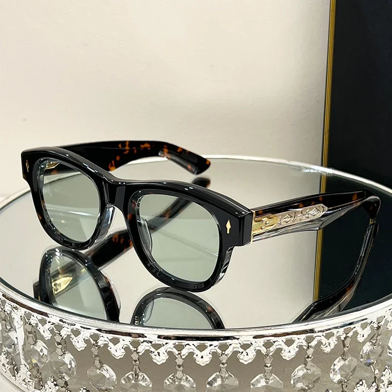 Slnečné okuliare pre mužov Vintage acetát luxusný dizajnér Round Slnečné okuliare Ženy Occhiali da Sole Da Uomo Žena slnečné okuliare