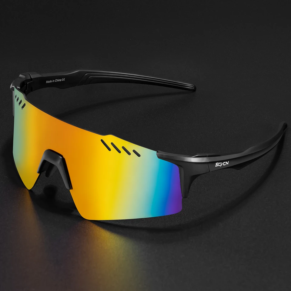 Slnečné okuliare SCVCN Fashion Slnečné okuliare Ripless Cycling Glasss Outdoor Sports Runving pre mužov Rybárske okuliare Mtb Bicycle Oclowear 1 objektív