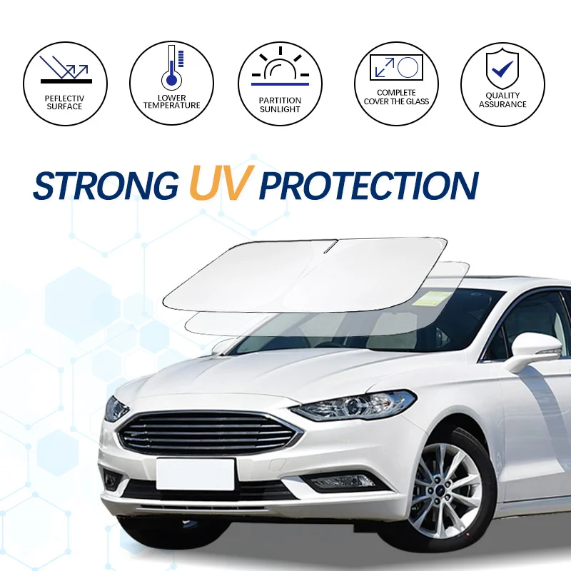 Slnečný tieň slnečného automobilu pre Ford Mondeo 2018 Sunshade Summer Ofor Protector Skladacie bloky UV lúče
