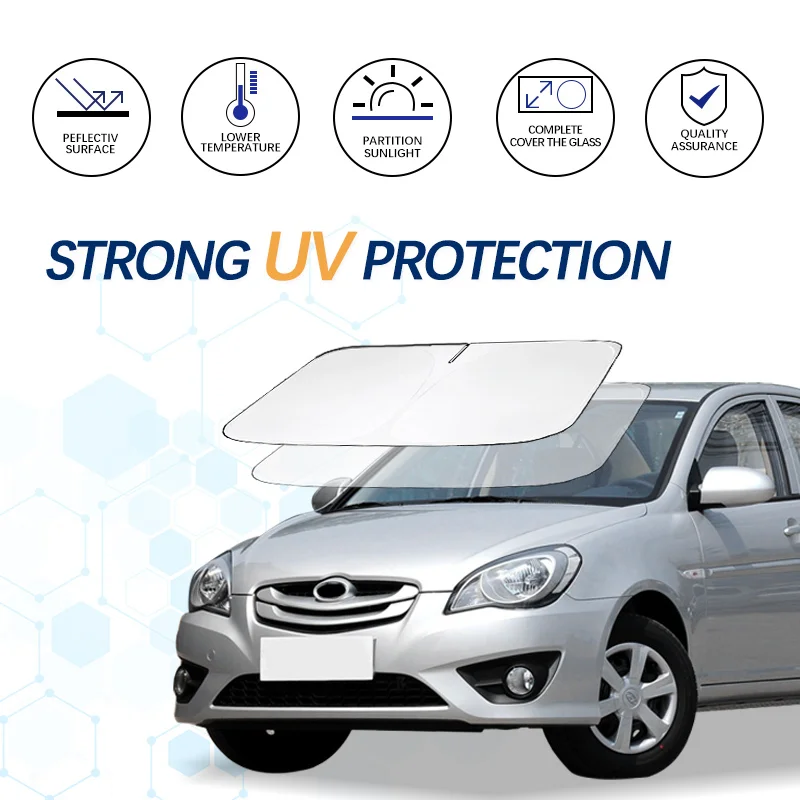Slnečný tieň čelného skla pre slnečné odtieň Hyundai Accent Sunshade Summer Ofor Protector Skladacie bloky UV Lúče ochrany Accessorie