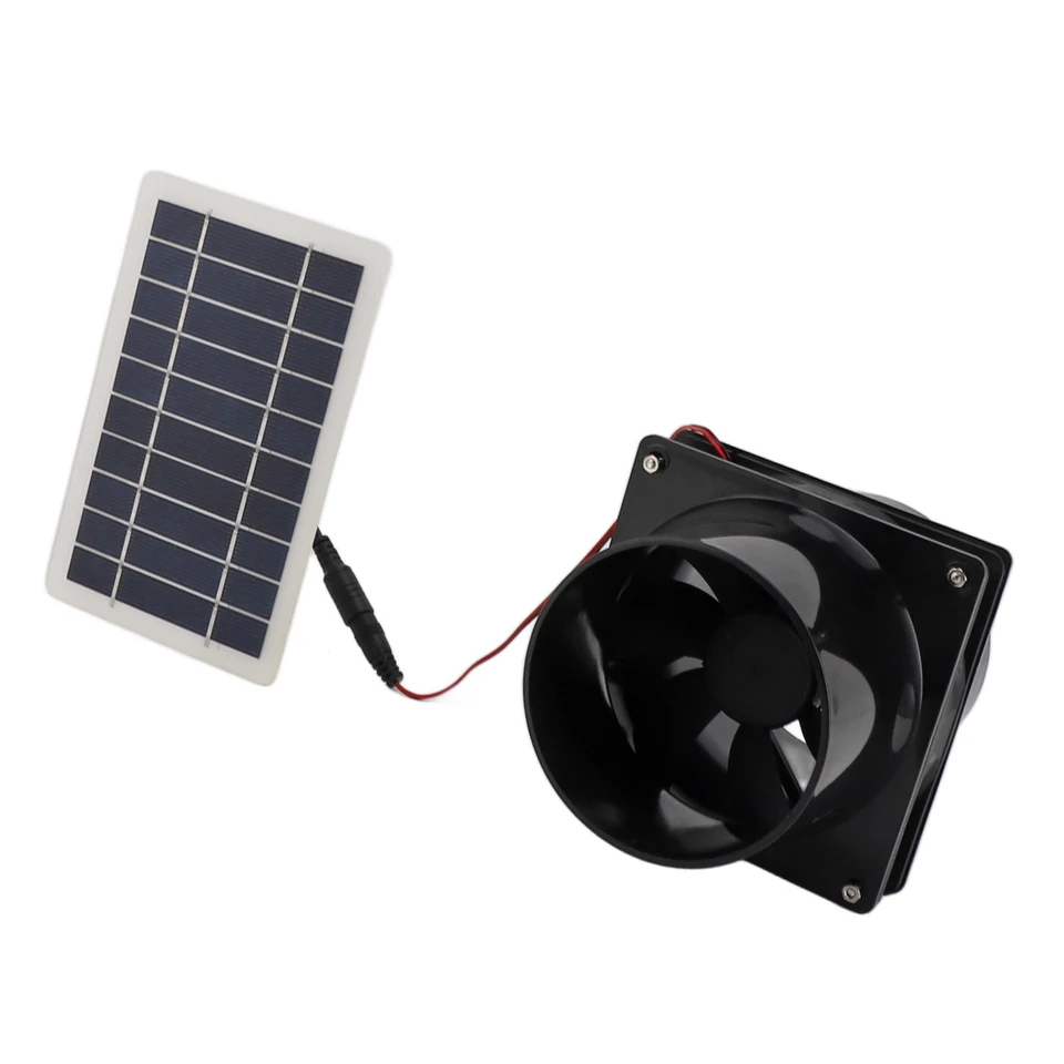 Slnečný ventilátor ABS 12 V okrúhly rúrkový solárny panel Ventilátor energie na úsporu vysokej účinnosti pre domáce zviera