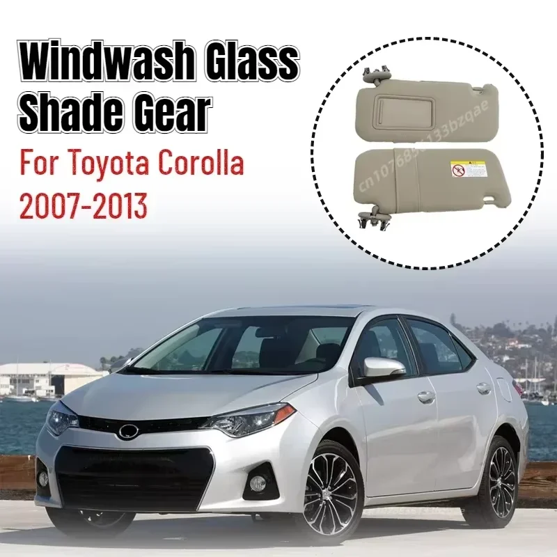 Slnko so zrkadlom pre Toyota Auris Corolla 2008 - 2013 Interiér automobilu Gray Béžový slnečný tieň ľavého pravého vodiča Strana cestujúceho